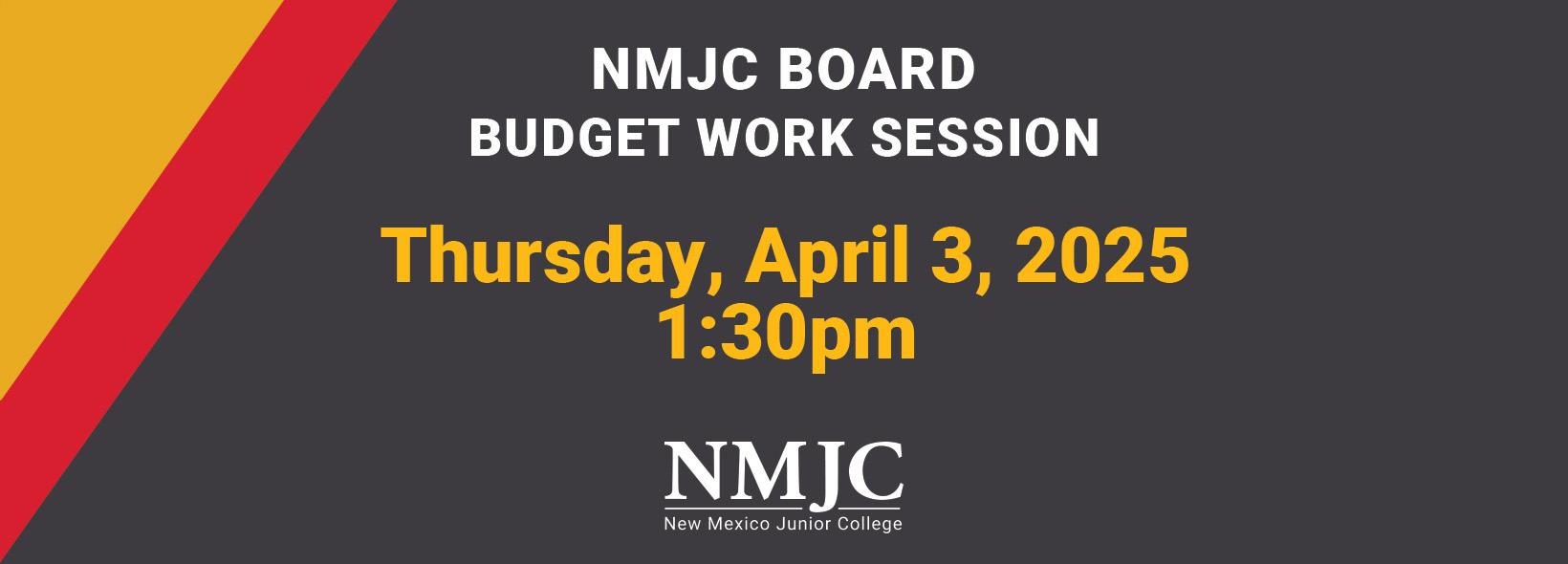 NMJC Board Budget Working Session