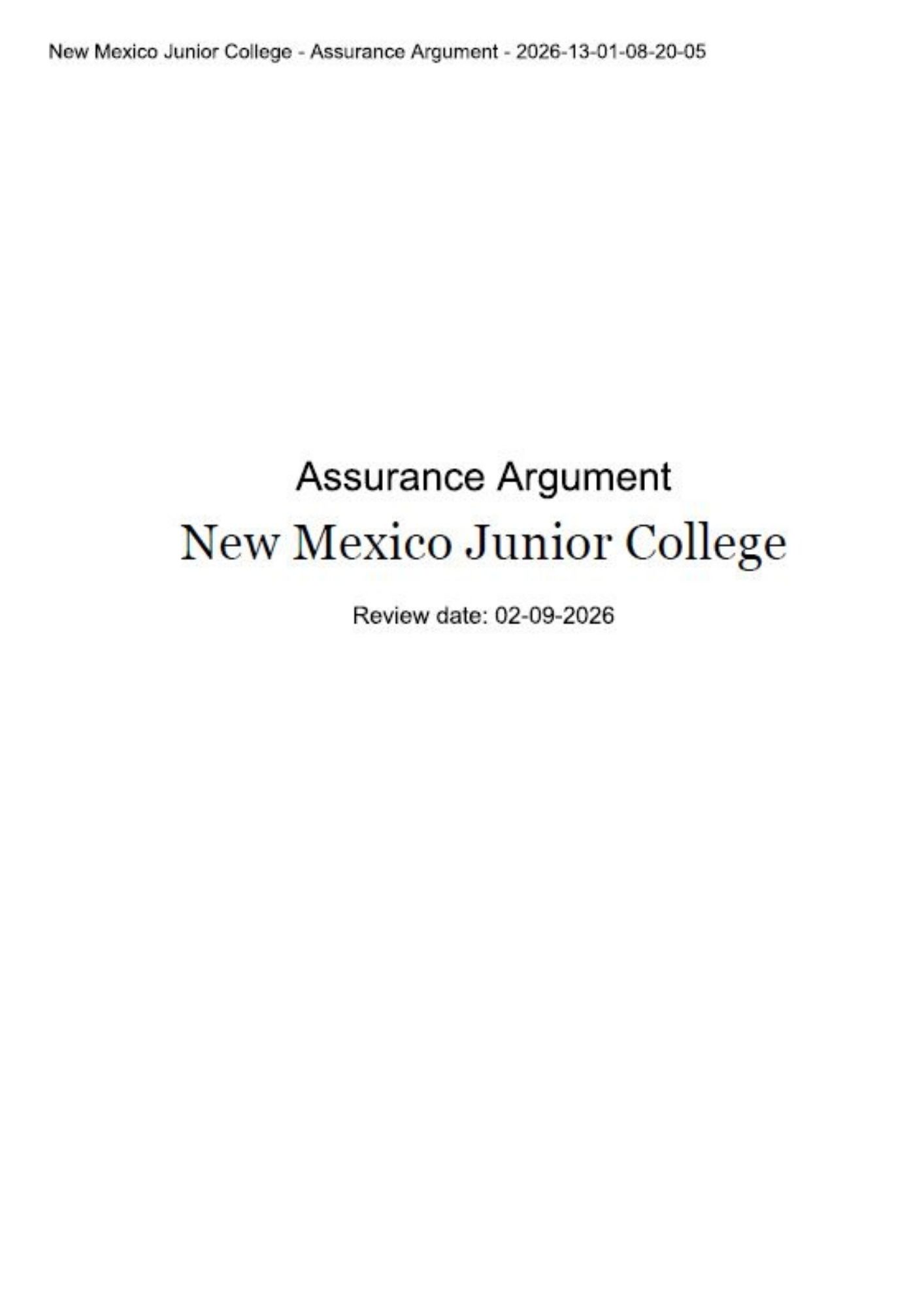Full Assurance Argument: Coming Soon 