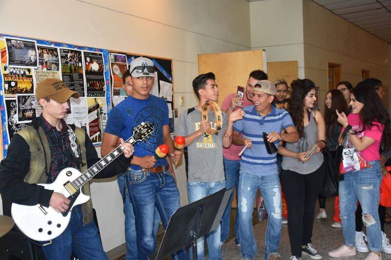 Students playing music